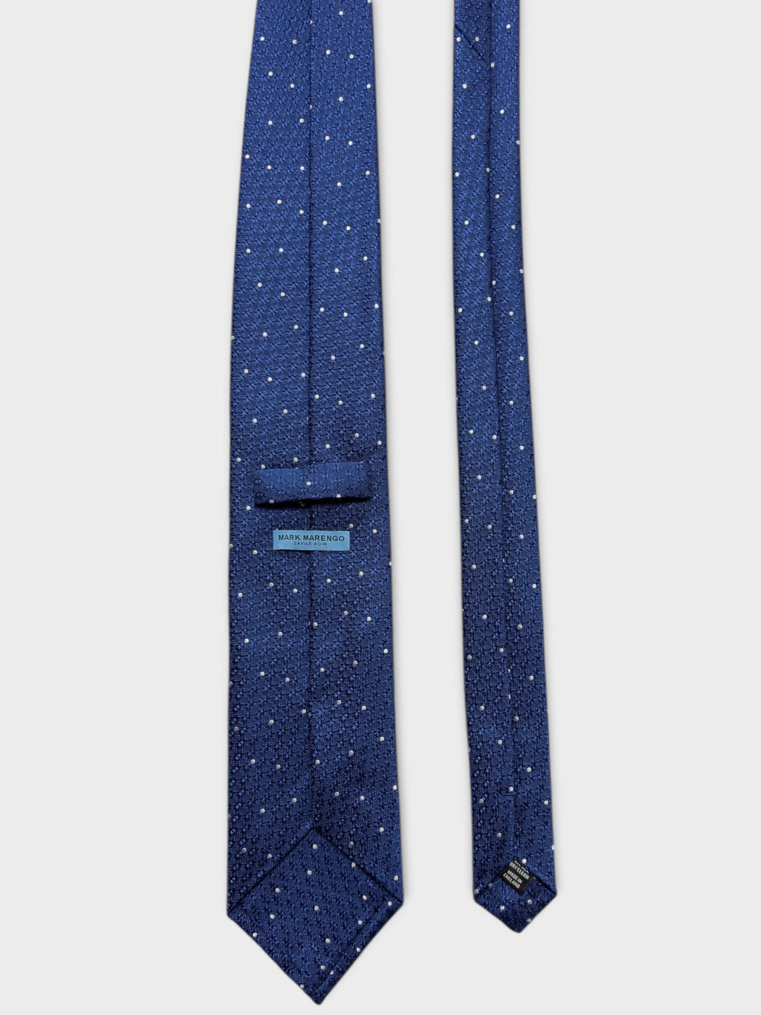 Blue & White Dot Jacquard Silk Tie