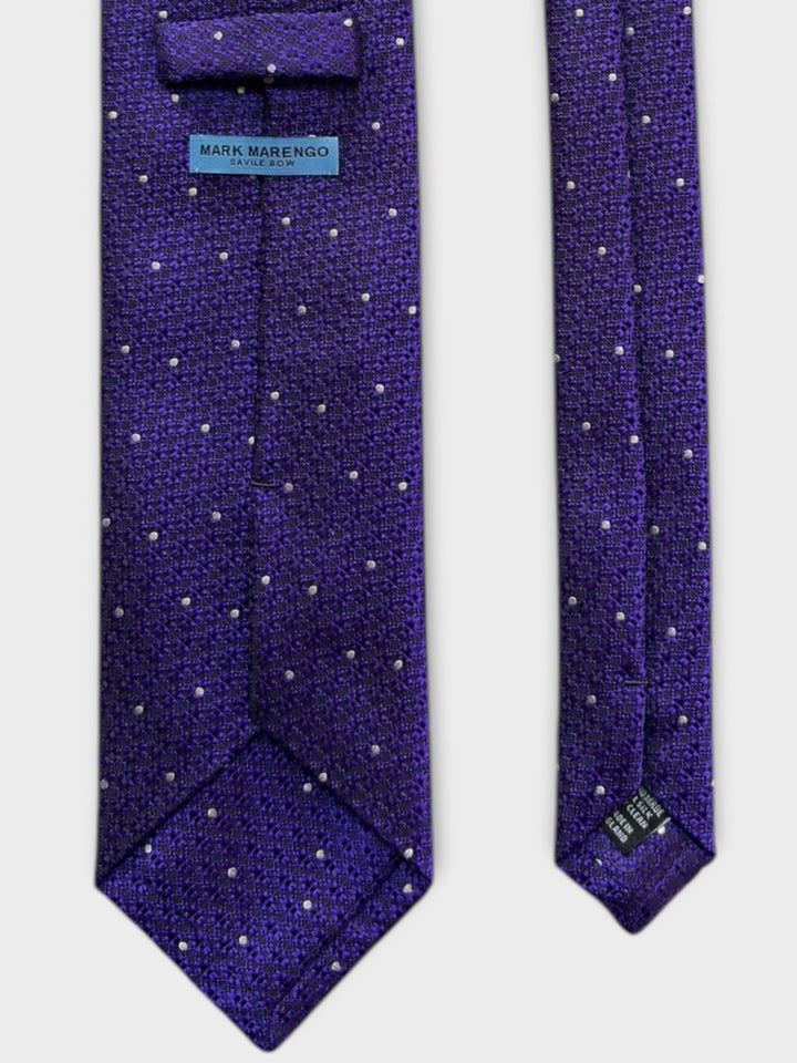 Purple & White Dot Jacquard Silk Tie