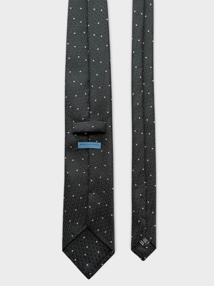 Black & White Dot Jacquard Silk Tie