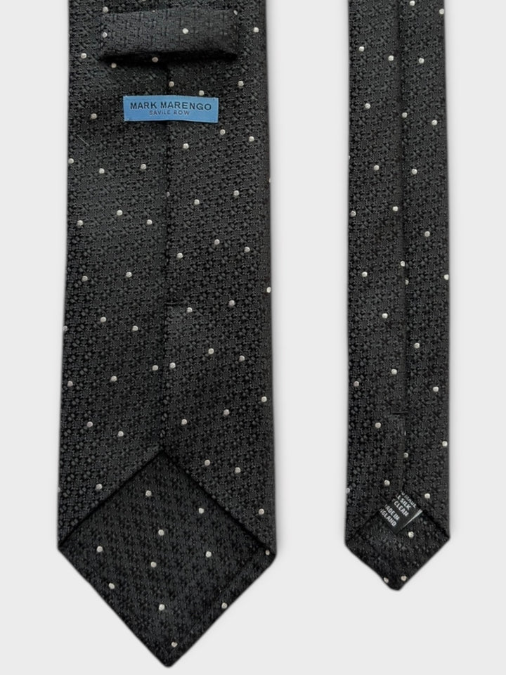 Black & White Dot Jacquard Silk Tie