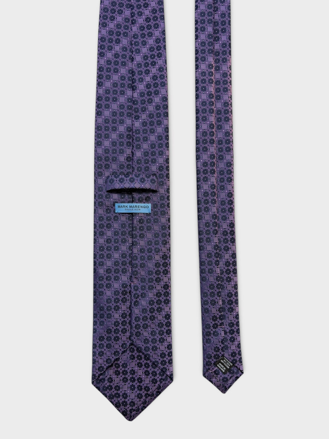 Lilac Geometric Square Jacquard Silk Tie