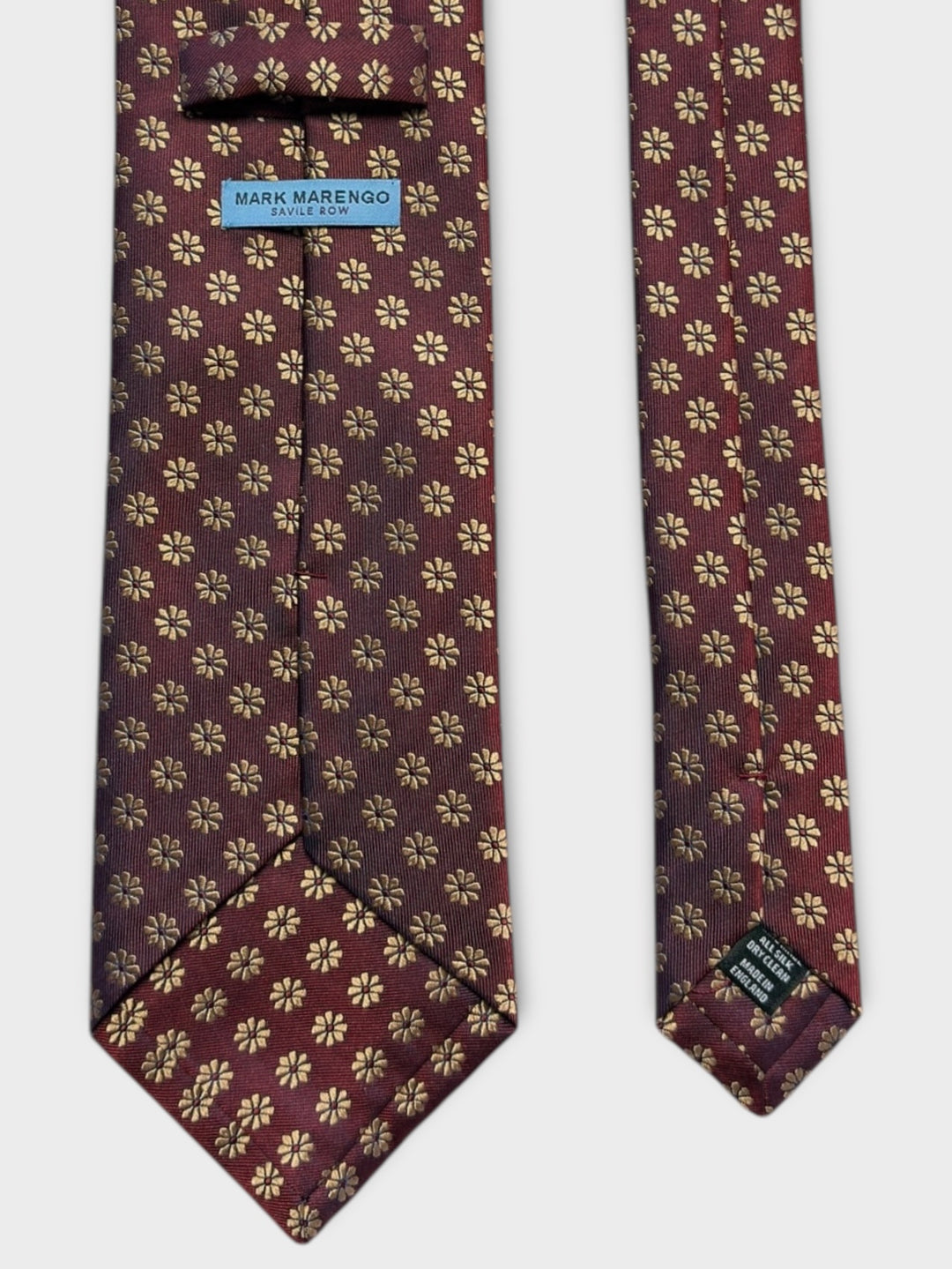 Burgundy Flower Jacquard Silk Tie