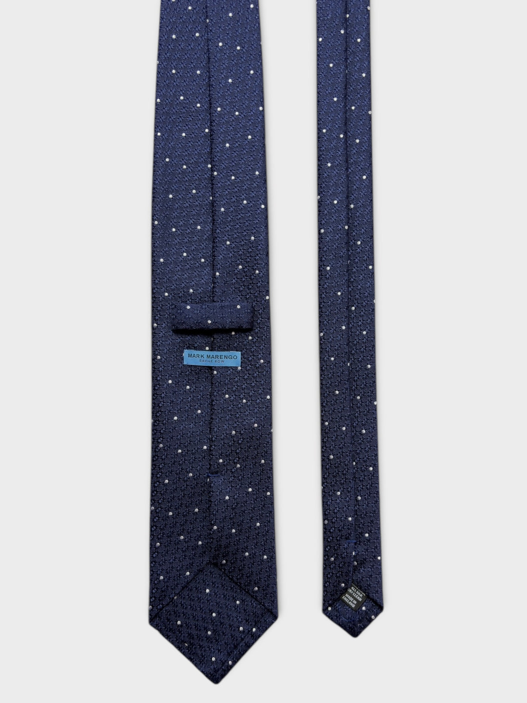 Navy & White Dot Jacquard Silk Tie