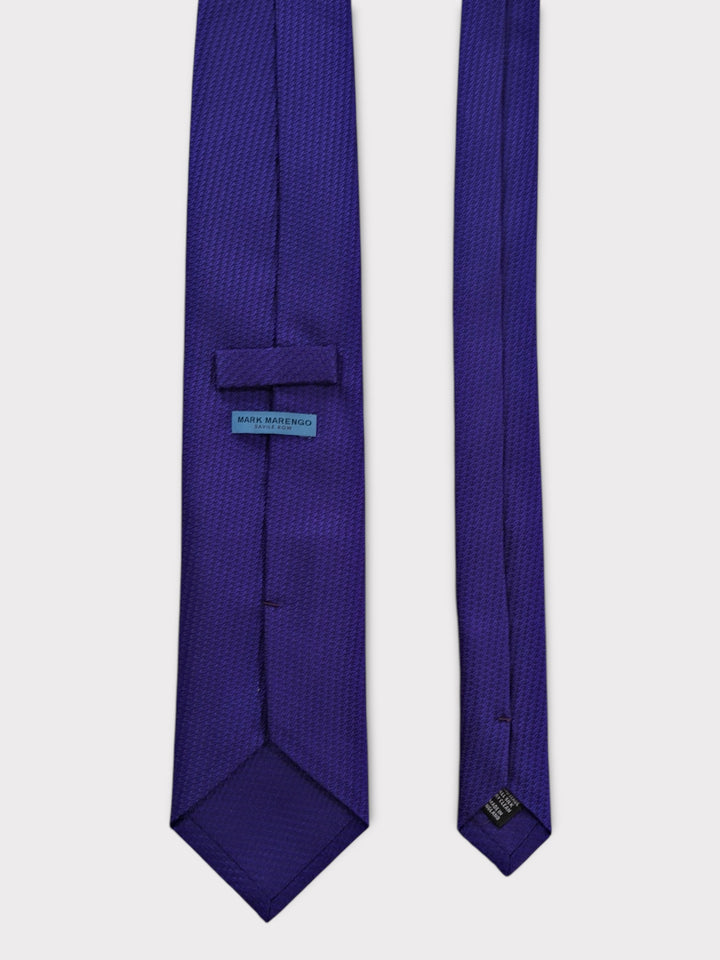 Purple Textured Jacquard Silk Tie