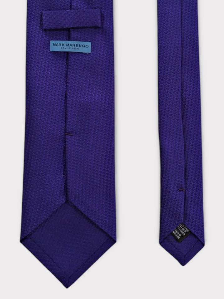Purple Textured Jacquard Silk Tie