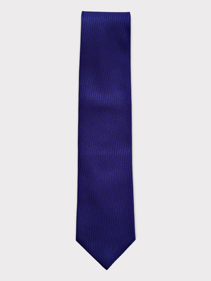Purple Textured Jacquard Silk Tie