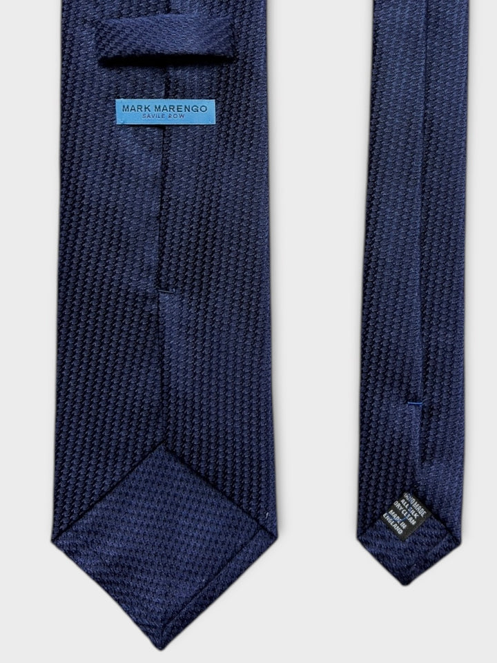 Navy Textured Jacquard Silk Tie