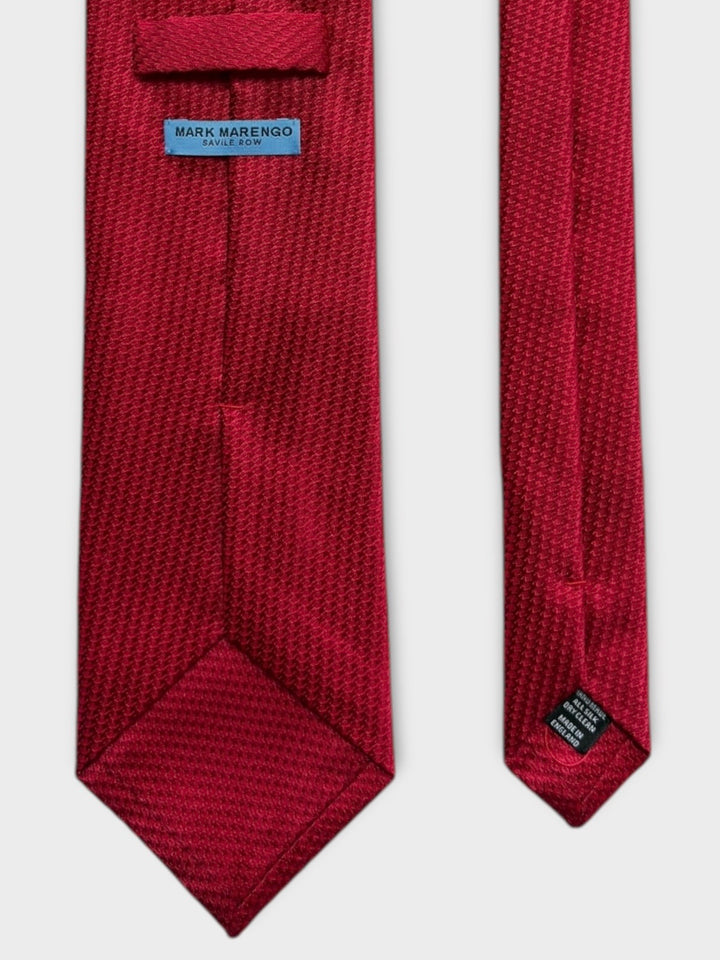 Red Textured Jacquard Silk Tie