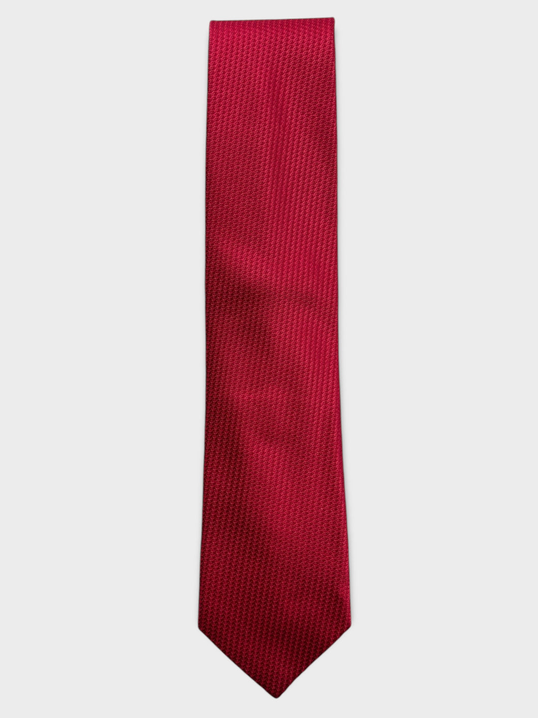Red Textured Jacquard Silk Tie