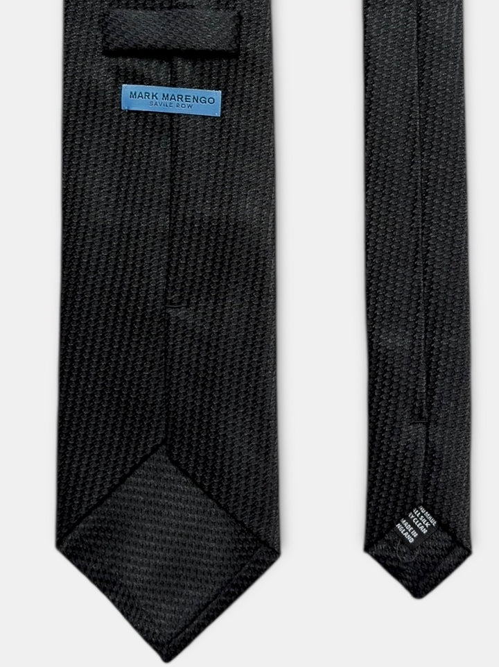 Black Textured Jacquard Silk Tie