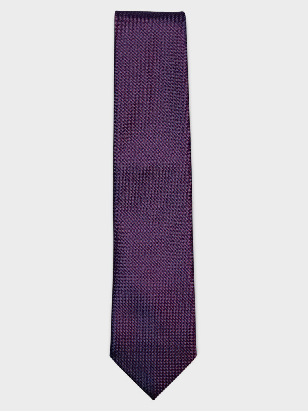 Red Blue Textured Jacquard Silk Tie