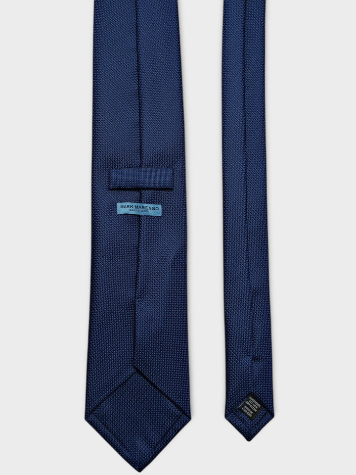 Petrol Blue Textured Jacquard Silk Tie