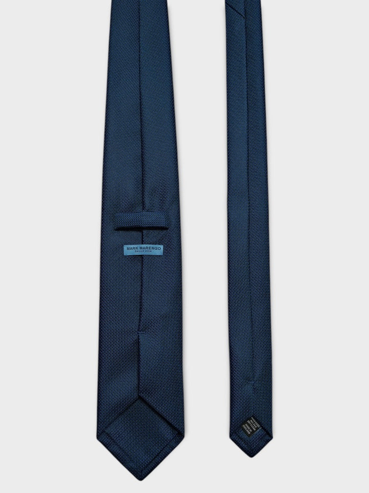 Steel Blue Textured Jacquard Silk Tie