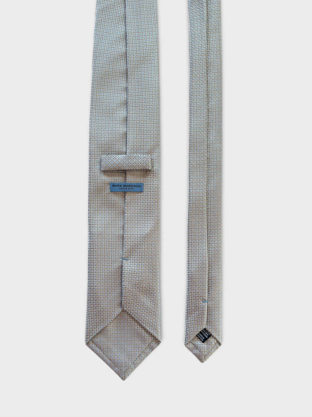 Pale Blue Grey Textured Jacquard Silk Tie