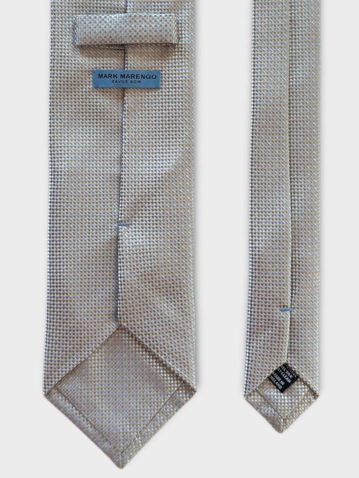 Pale Blue Grey Textured Jacquard Silk Tie