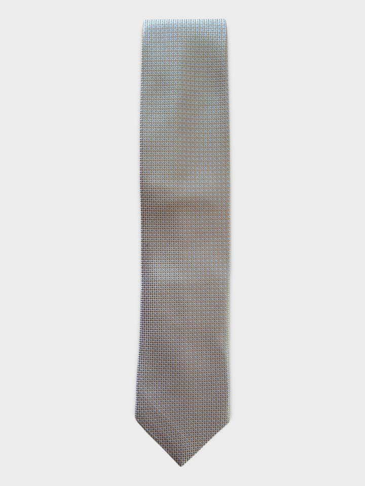 Pale Blue Grey Textured Jacquard Silk Tie
