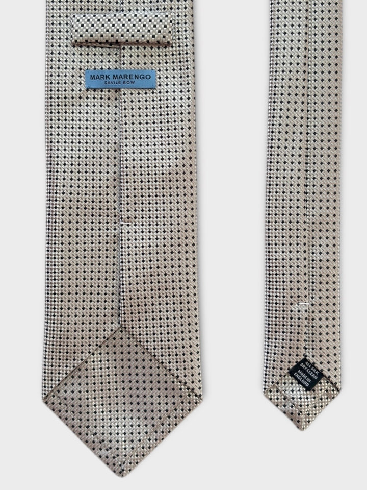 Black Grey Textured Jacquard Silk Tie