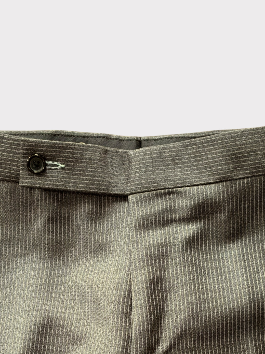 Grey Pinstripe Wool Trouser