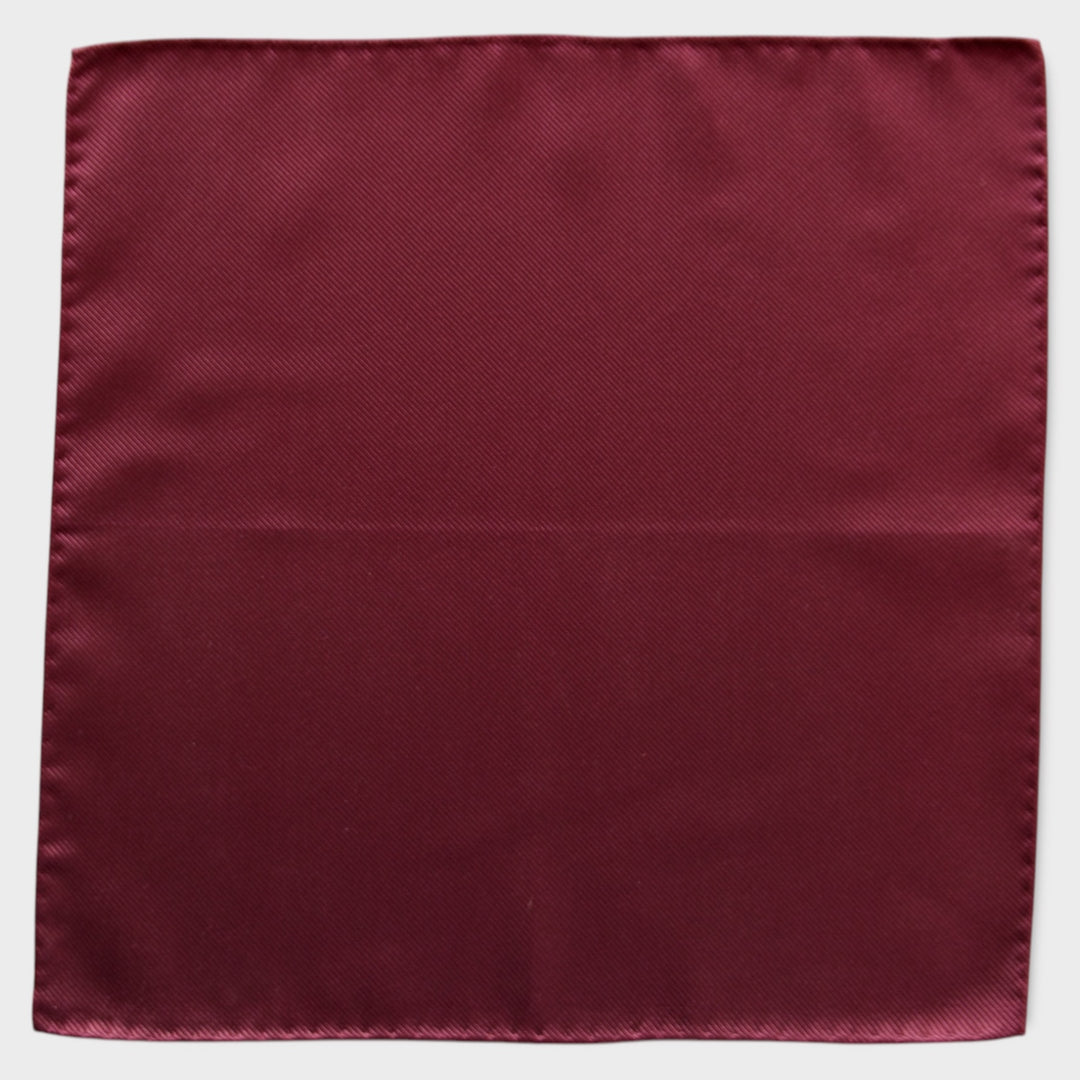 Burgundy Silk Pocket Square