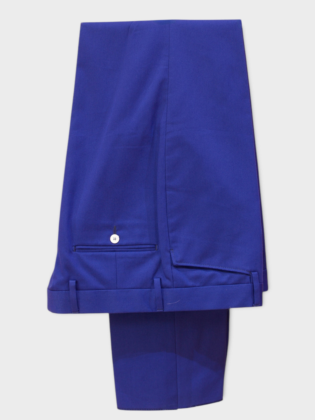 Petrol Blue Cotton Twill Trouser