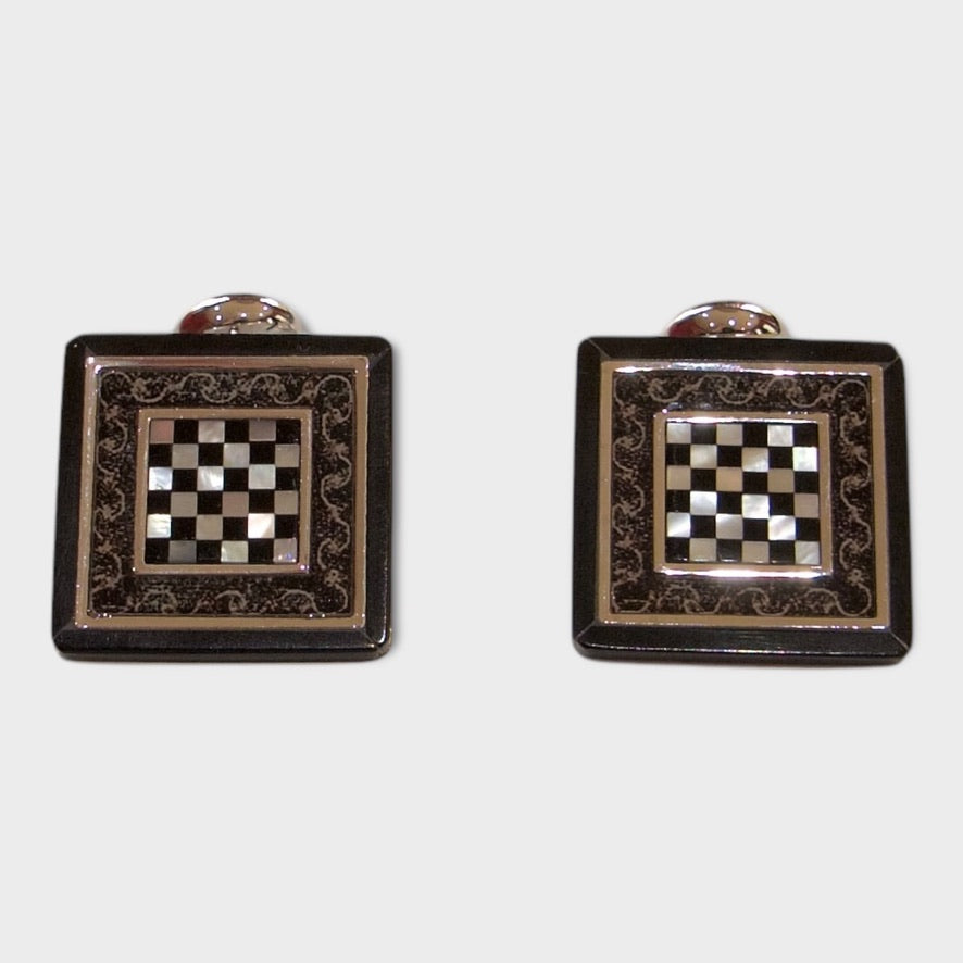 Boutons De Manchette Anciens - Style Fantaisie Doré - Occasion (pour Homme)
