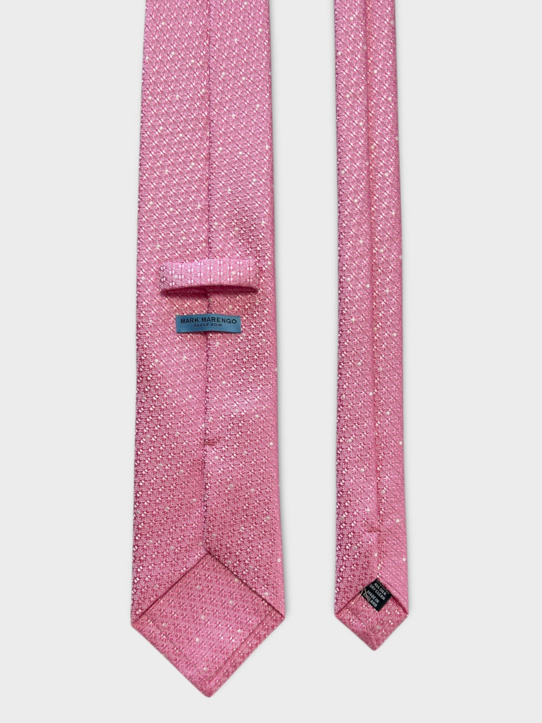 Pink & White Dot Jacquard Silk Tie