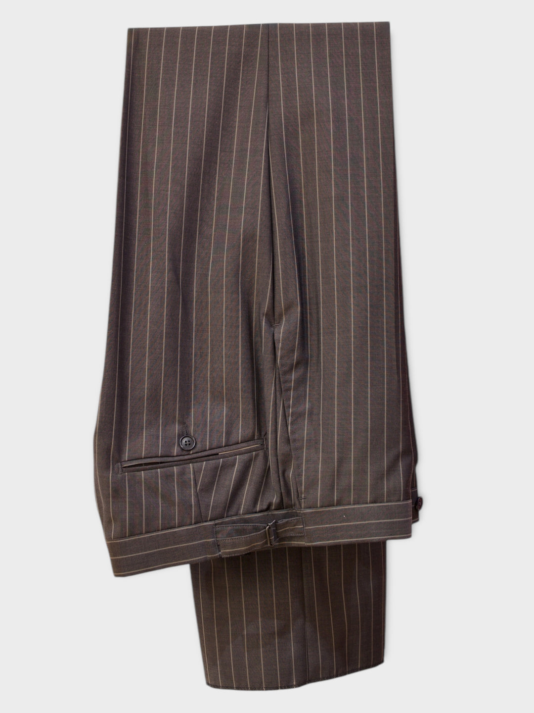 Grey Pinstripe Wool Mohair Trouser