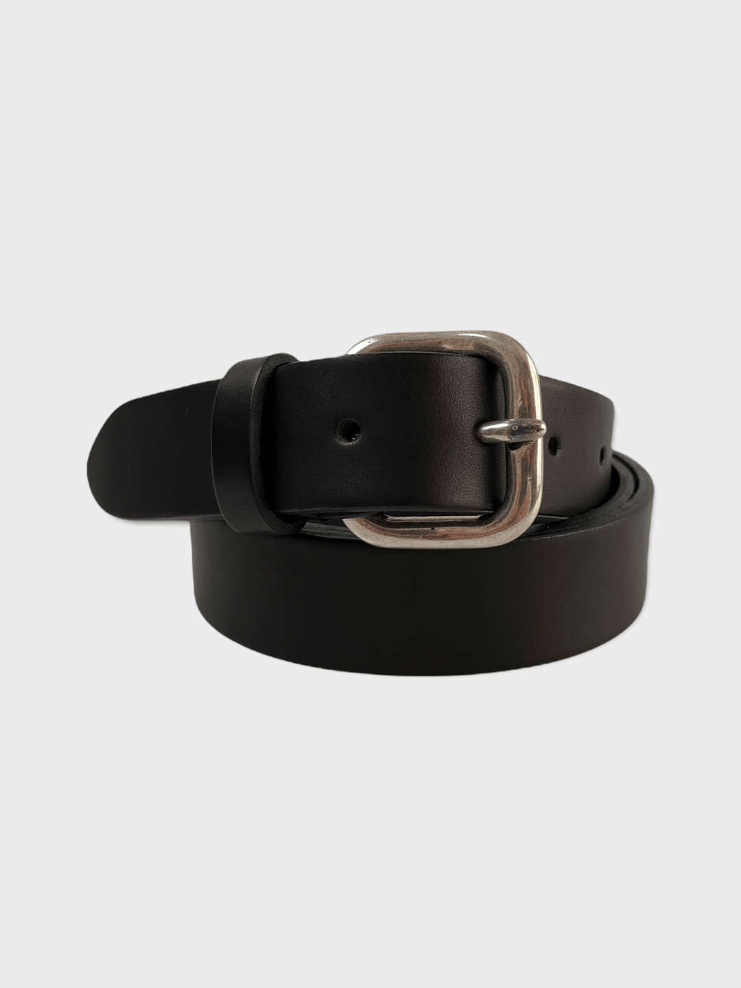 Black Leather Belt-Mark Marengo Savile Row