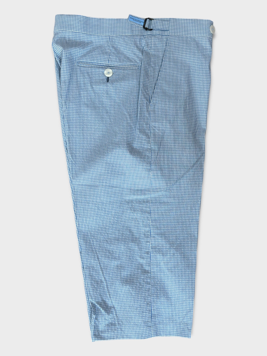 Short bleu à carreaux