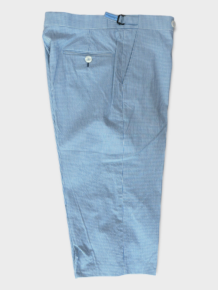 Short bleu à carreaux