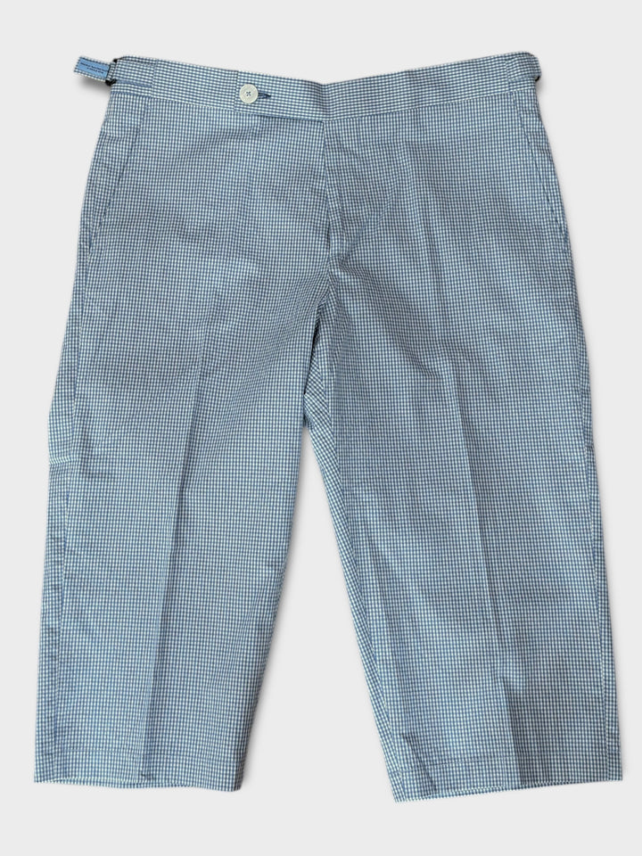 Short bleu à carreaux