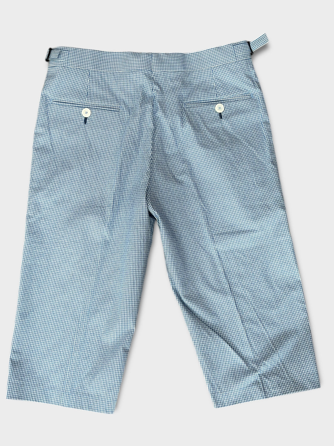 Short bleu à carreaux