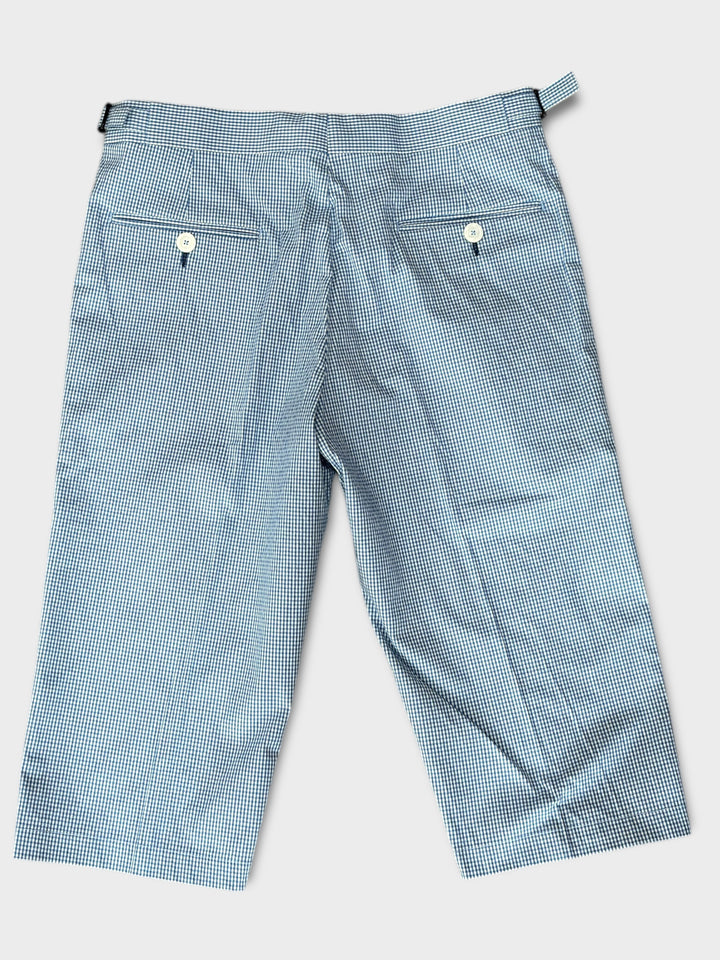 Short bleu à carreaux