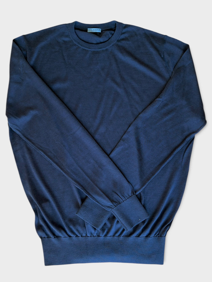 Navy Cashmere Silk Fine Gauge Sweater