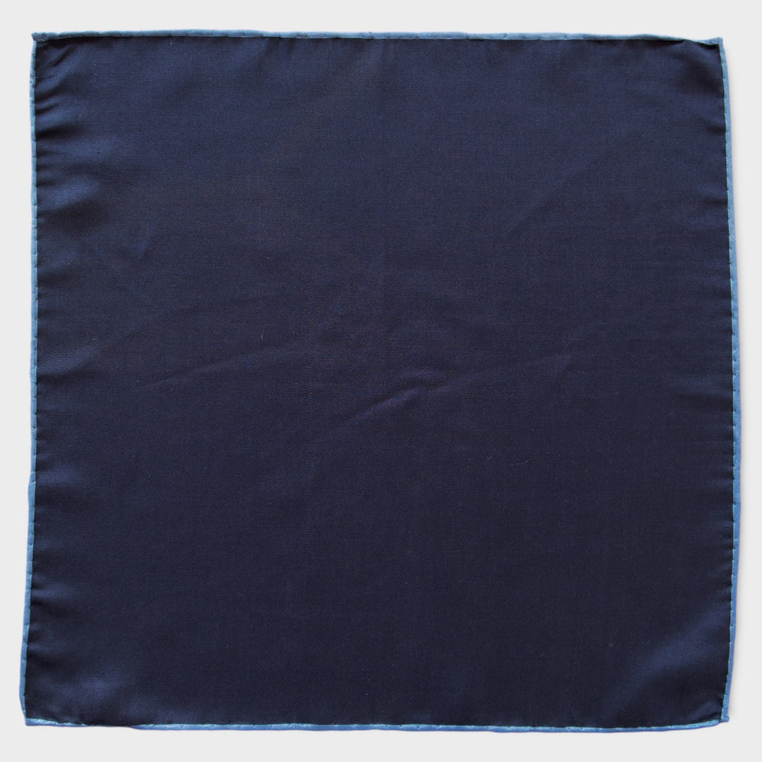 Navy Silk Pocket Square