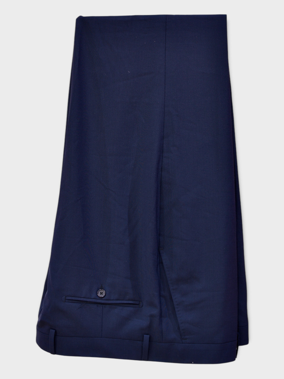 Navy Wool Trouser With belt Loops