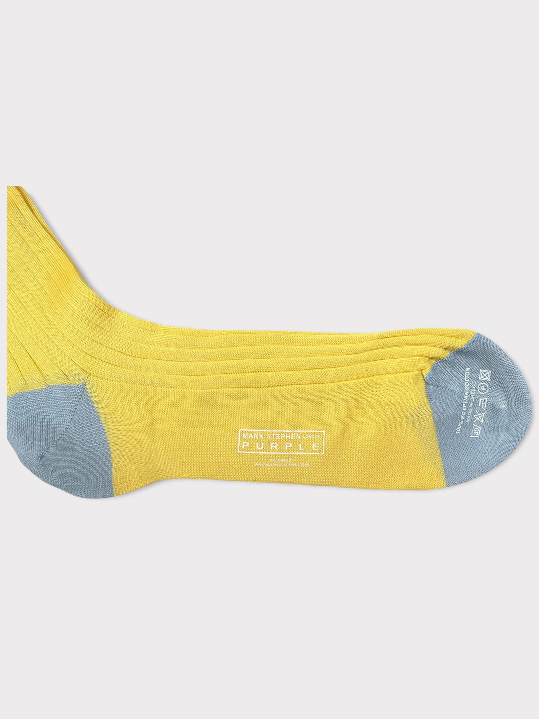 Chaussettes longues en coton jaune