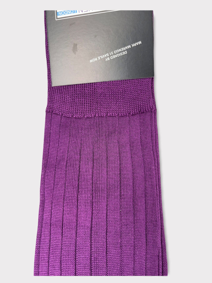 Chaussettes longues en coton violettes