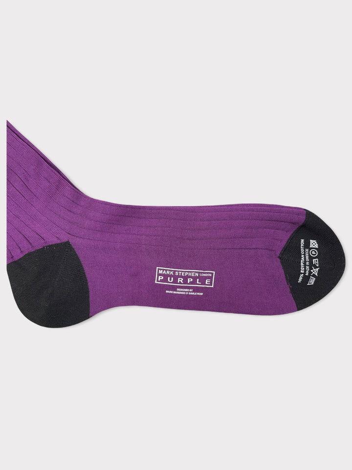Chaussettes longues en coton violettes