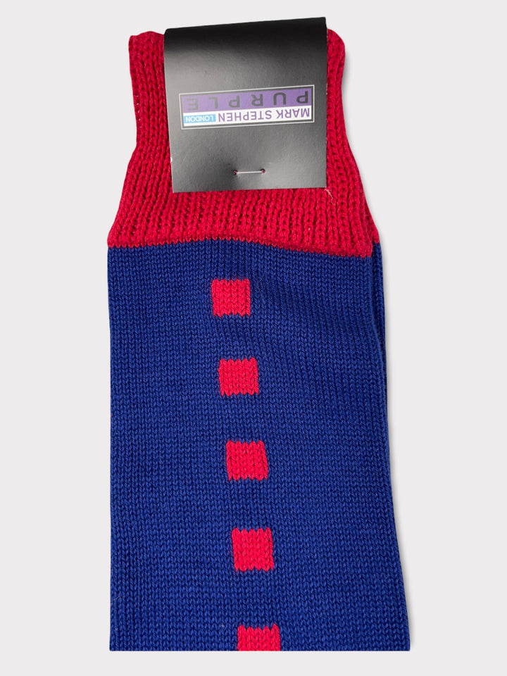 Chaussettes en coton bleu roi