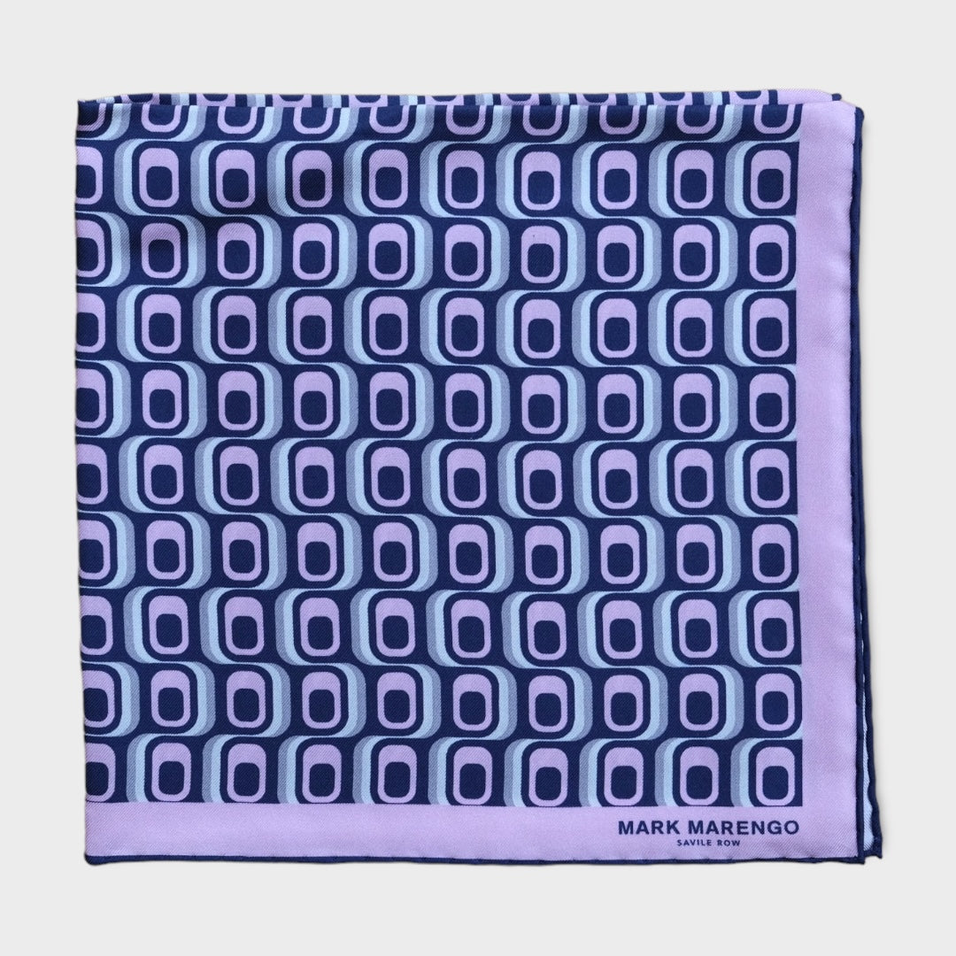 Pink Silk Psychedelic Pocket Square