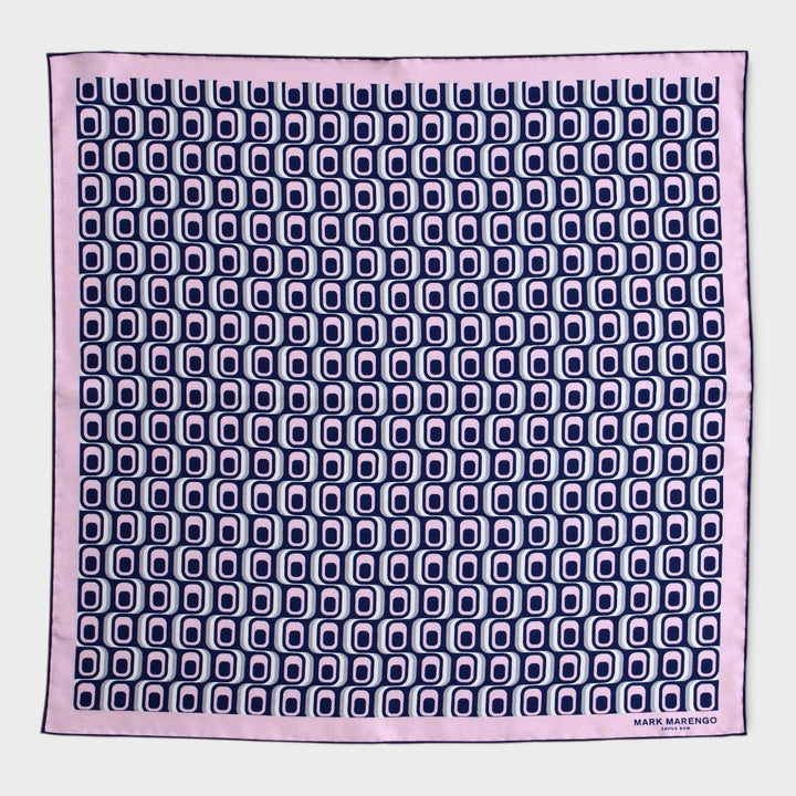 Pink Silk Psychedelic Pocket Square
