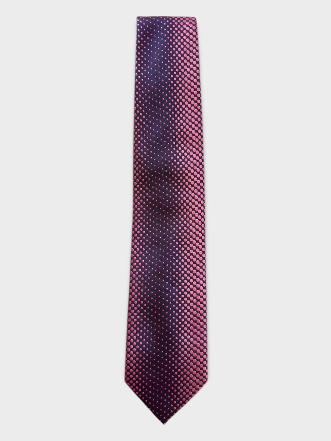 Purple Pink Micro Dot Woven Silk Tie
