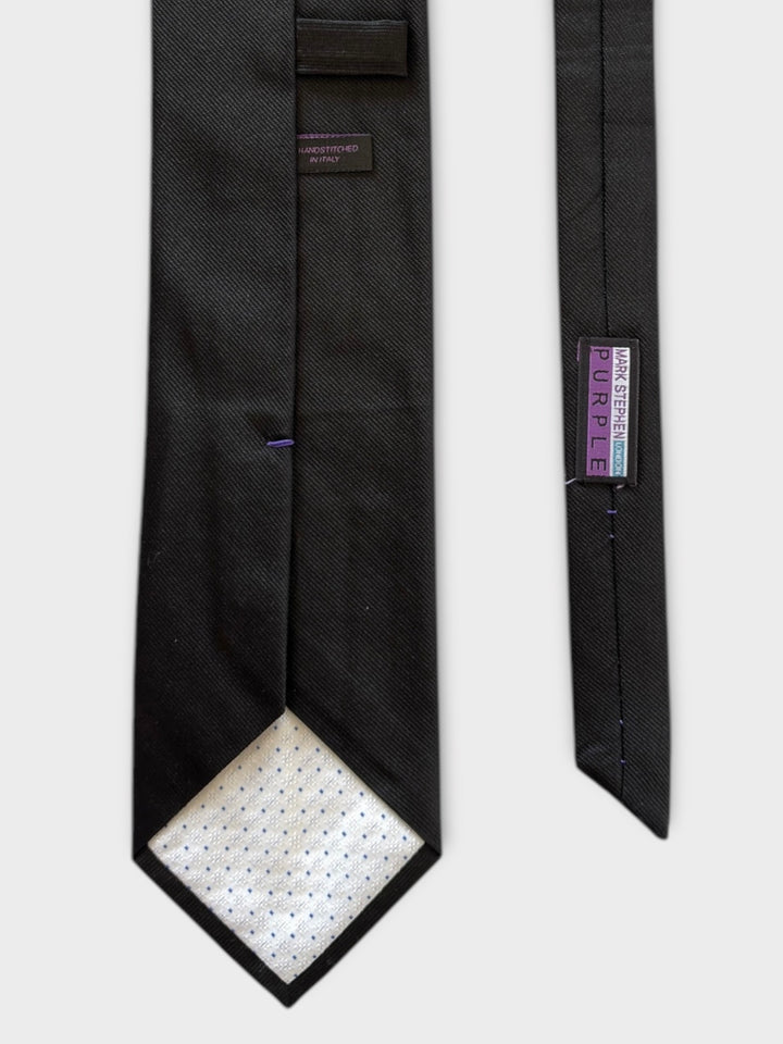 Black Woven Silk Tie