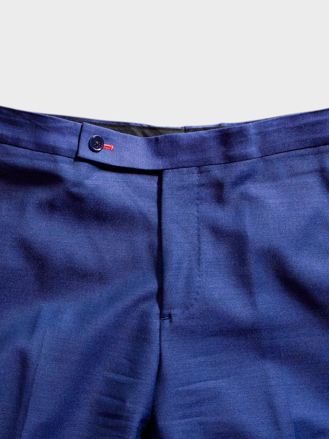 Petrol Blue Wool Mohair Sartorially Made Handstiched Trouser