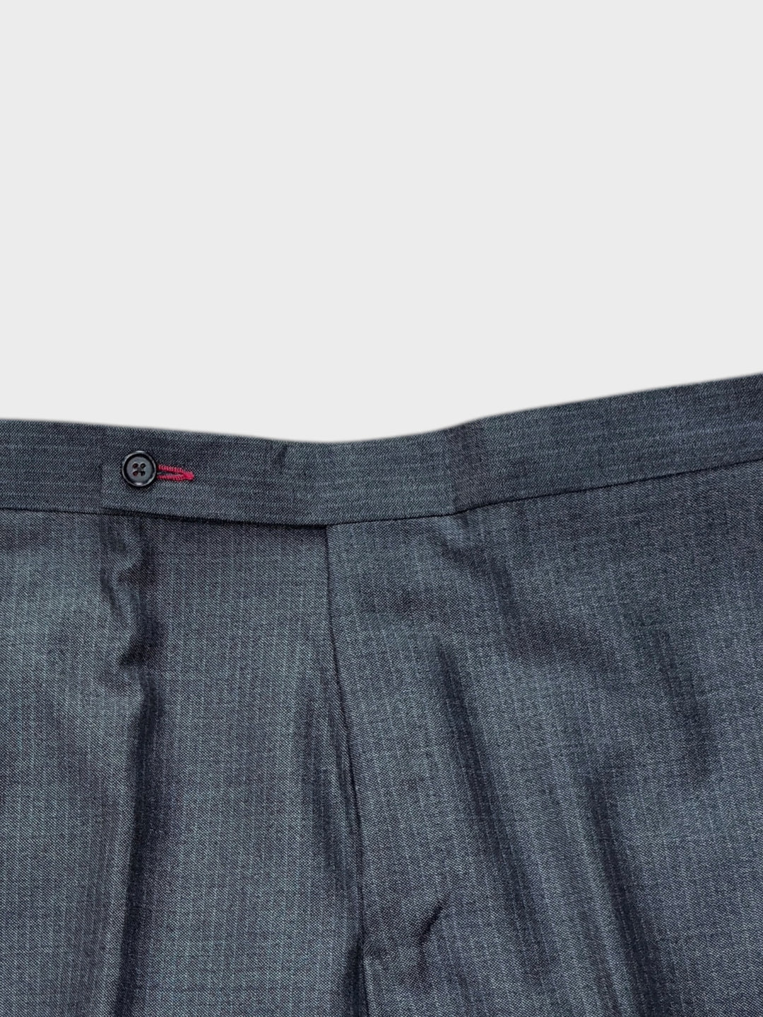 Grey Pinstripe Wool Trousers