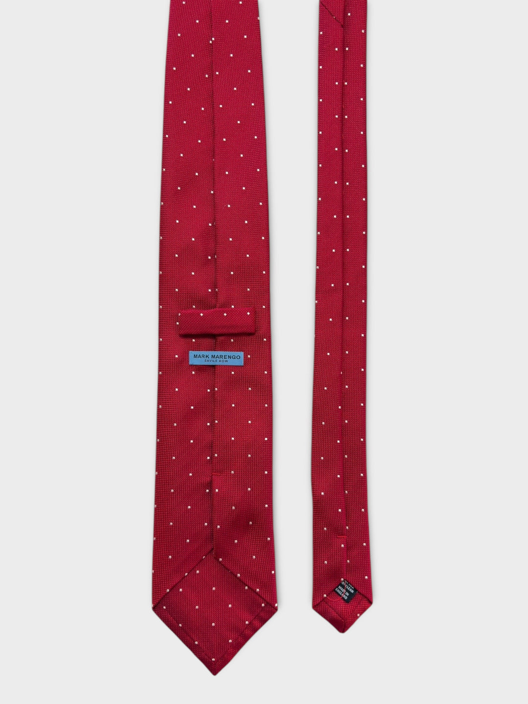 Red Micro Dot Jacquard Silk Tie