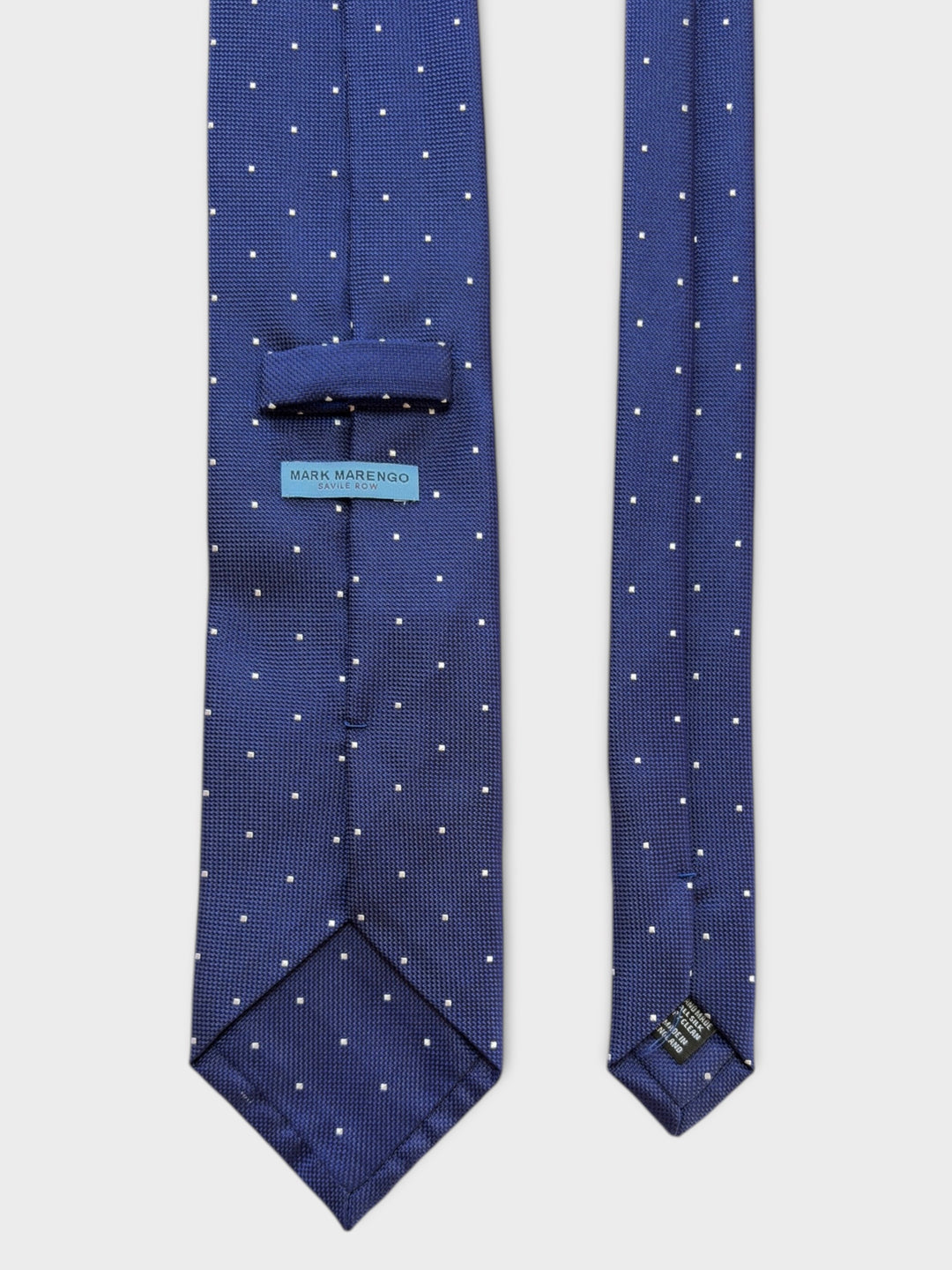 Navy Micro Dot Jacquard Silk Tie