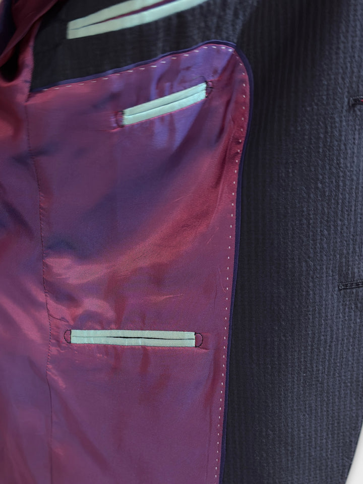 Navy Seersucker Jacket