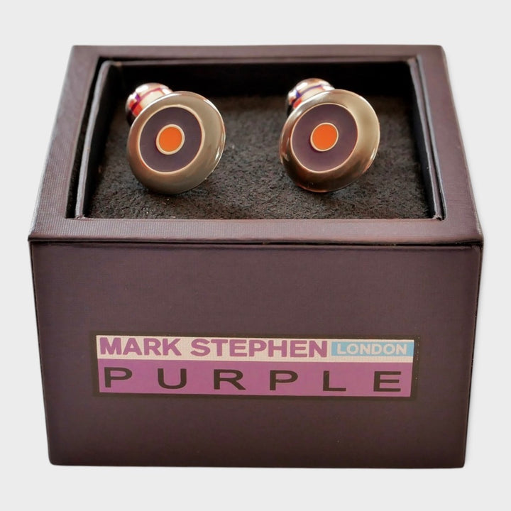 Grey Blue Target Cufflink